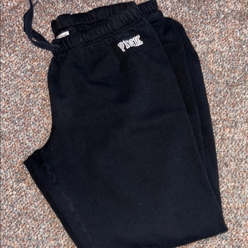 PINK Victoria's Secret Black Sweatpants Relaxed Fit
